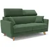 Image de Francy Canapé lit avec têtières réglables 200 cm (mat. 160x197) Vert