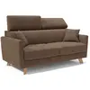 Image de Francy Canapé lit avec têtières réglables 200 cm (mat. 160x197) Brun