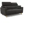 Image de Francy Canapé lit avec têtières réglables 200 cm (mat. 160x197) Noir