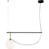 Image de Longue suspension  22 cm noire Neri&Hu - Artemide