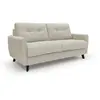Image de Divani.store CALLISTO - Canapé lit convertible - Tissu doux crème