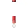 Image de Suspension en céramique rouge corail 8x18cm PI - Ferroluce