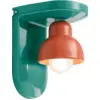 Image de Applique murale en céramique turquoise et orange pokè 13x22cm Berimbau - Ferroluce
