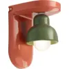 Image de Applique murale en céramique orange pokè et vert sauge 13x22cm Berimbau - Ferroluce