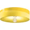 Image de Plafonnier en céramique jaune citron 40x11cm PI - Ferroluce