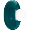 Image de Applique murale en céramique verte pétrole 25x16cm Bumbum - Ferroluce