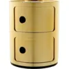 Image de Table de chevet doré 2 tiroirs Componibili - Kartell