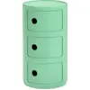 Image de Table de chevet vert 3 tiroirs Componibili Bio - Kartell
