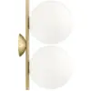 Image de Applique double design en laiton satiné 20 cm IC - Flos