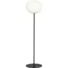 Image de Lampadaire design en verre opalin et acier noir mat 33 x 135 cm Glo-Ball - Flos