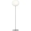Image de Lampadaire design en verre opalin et acier argenté 33 x 175 cm Glo-Ball - Flos