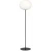 Image de Lampadaire design en verre opalin et acier noir mat 33 x 175 cm Glo-Ball - Flos