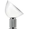 Image de Lampe de table design en plastique et métal argenté Taccia - Flos