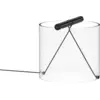 Image de Lampe de table design en verre transparent et métal noir mat 21x19cm To-Tie - Flos