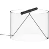 Image de Lampe de table design en verre transparent et métal noir mat 31x22cm To-Tie - Flos
