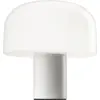 Image de Lampe design en aluminium blanc et verre opalin triplex Bellhop Glass T - Flos
