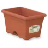 Image de Plastiken Jardinière rectangulaire + soucoupe - Rouge