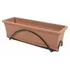 Image de Plastiken Jardinière avec soucoupe - Anthracite