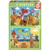 Image de Educa Puzzles Chevaliers et Dragons - 2 x 48 pièces