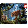 Image de Educa Puzzle adulte tigres sur l'arbre - 1000 pièces