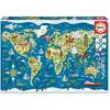 Image de Educa Puzzle mappemonde enfants, 200 pièces
