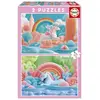Image de Educa borras Puzzle enfant licornes magiques - 2 x 48 pièces