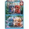 Image de Educa borras Puzzle Monstres mignons - 2 x 100 pièces