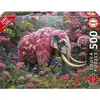 Image de Puzzle éléphant fleuri - 500 pièces