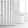 Image de 012348 Rideau de douche 180x200 cm polyester blanc motifs