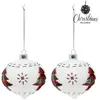 Image de Boules de Noël 8 cm en verre - Blanc