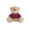 Image de Ours en peluche Sport Sweat à capuche - Bordeaux/Marron Clair - 80 cm
