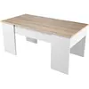 Image de Fores Table basse à plateau relevable chêne / blanc