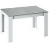 Image de Loungitude Table à manger THEA - Blanc et béton