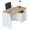 Image de But Bureau d'angle avec caisson - Blanc