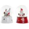 Image de Boule de Noël DKD Home Decor Résine Verre Père Noël (2 pcs) (9.5 x 9.5 x 13.5 cm)