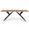 Image de Giner y colomer Table à manger bois acacia métal - Brun