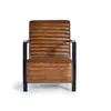Image de Giner y colomer Fauteuil cuir et métal - Marron