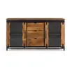 Image de Giner y colomer Buffet industriel bois métal - Noir