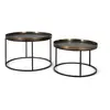 Image de Giner y colomer Lot de 2 tables basses rondes - Bronze