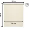 Image de Store enrouleur occultant beige 120 x 190 cm