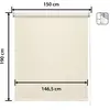 Image de Store enrouleur occultant beige 150 x 190 cm