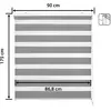 Image de Store enrouleur gris 90 x 175 cm