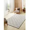 Image de ATTICGO Tapis scandinave à relief JUNO blanc 64x120 cm
