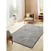 Image de ATTICGO Tapis géométrique à relief JUNO gris 64x120 cm