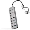 Image de Nanocable Hub USB 3.0 - 7 ports - gris