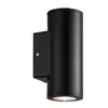 Image de Applique extérieure Yopol noire 2 GU10 IP54 cylindrique