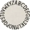 Image de Tapis rond lavable écru 150 cm ABC - Lorena Canals