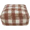 Image de Pouf en coton marron 40 x 20 cm Vichy - Lorena Canals