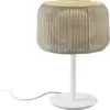 Image de Lampe d'extérieur en aluminium blanc et abat-jour beige clair 50x70cm Fora - Bover
