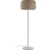 Image de Lampadaire de jardin base en béton, structure blanche et abat-jour beige clair 165cm Fora - Bover
